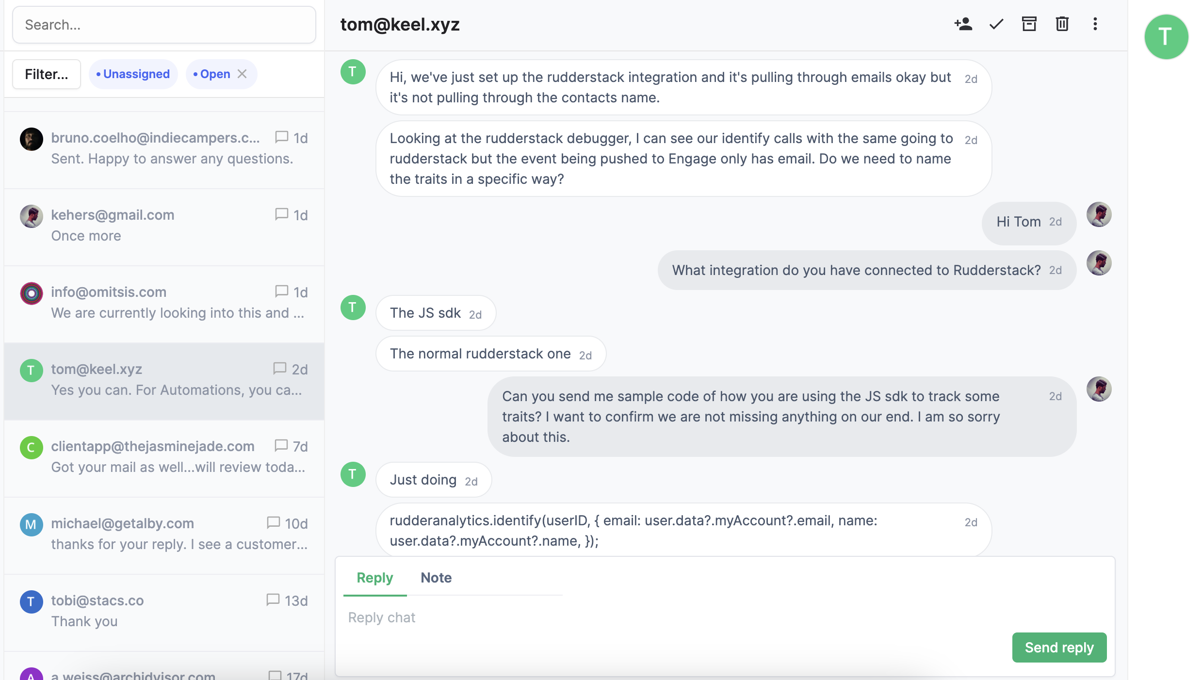 Livechat dashboard